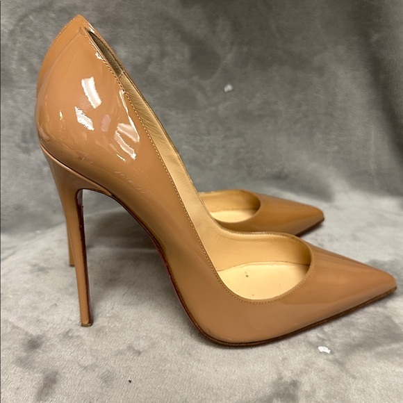 Christian Louboutin 120mm So Kate Patent Pointed-Toe Pumps Size 38 1/2 - Picture 3 of 11